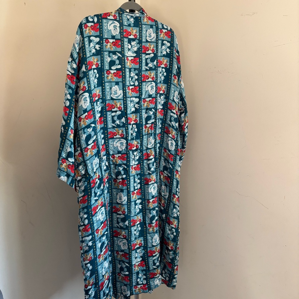 Vintage Disney Mickey Mouse Silk Robe - Picture 4 of 5